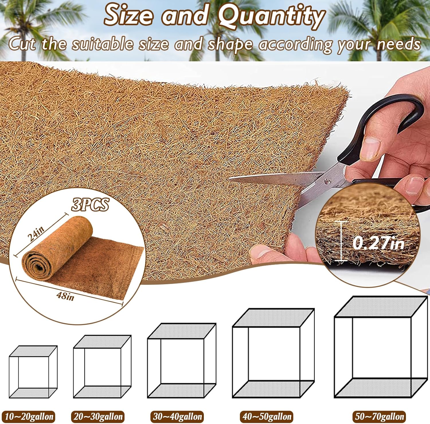 3 Rolls Reptile Carpet, 24x48i – Substrate Coconut Fiber Bewertung und Preis