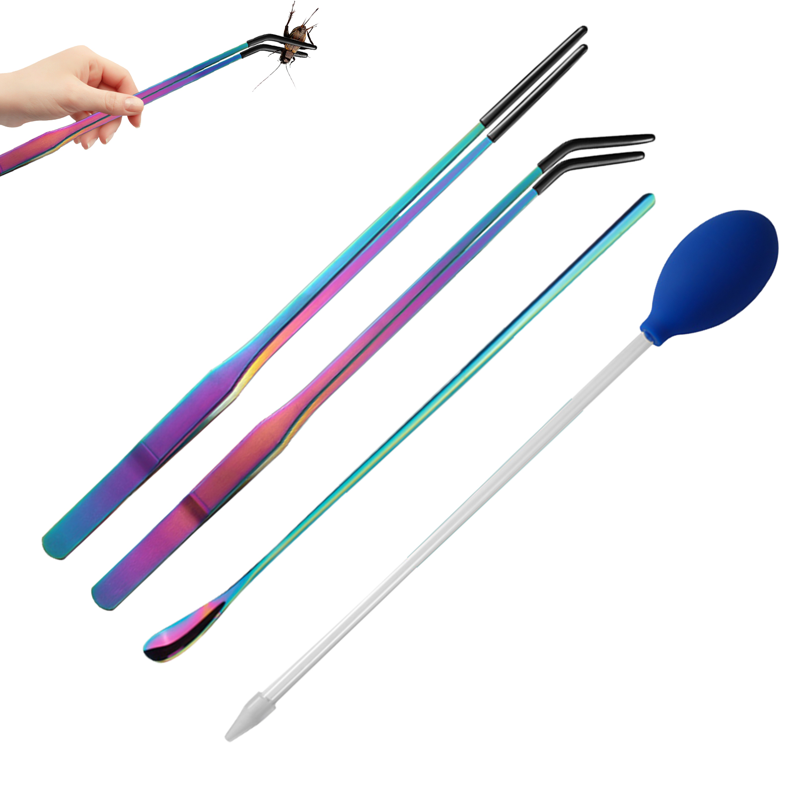 4pcs Reptile Feeding Tongs Aqu – Feeding Tong Stainless Bewertung und Preis