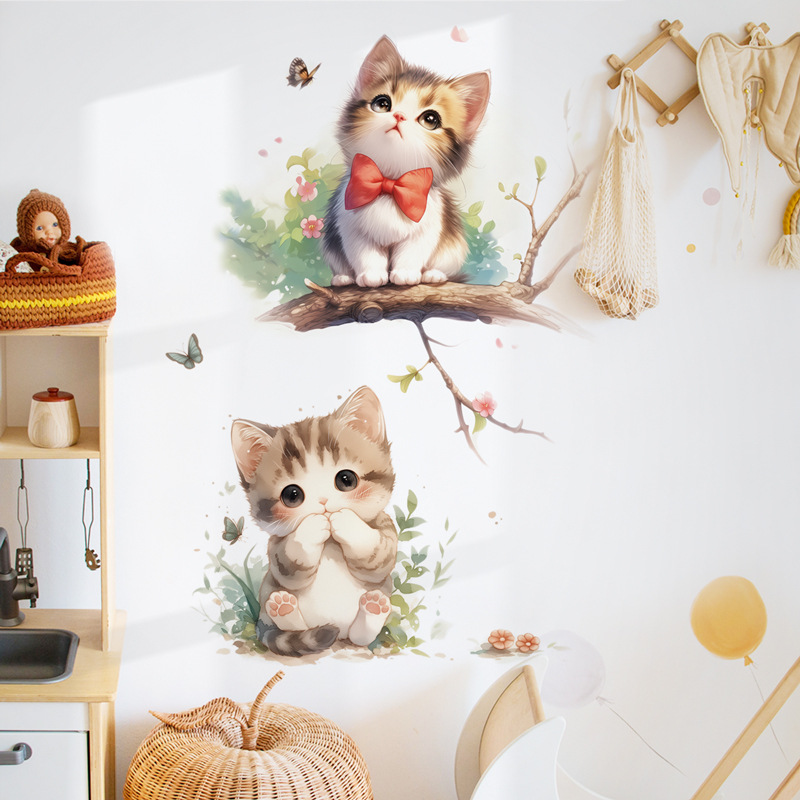 Kawaii Pastel Cat & Butterfly  – Pvc Panel Background Bewertung und Preis