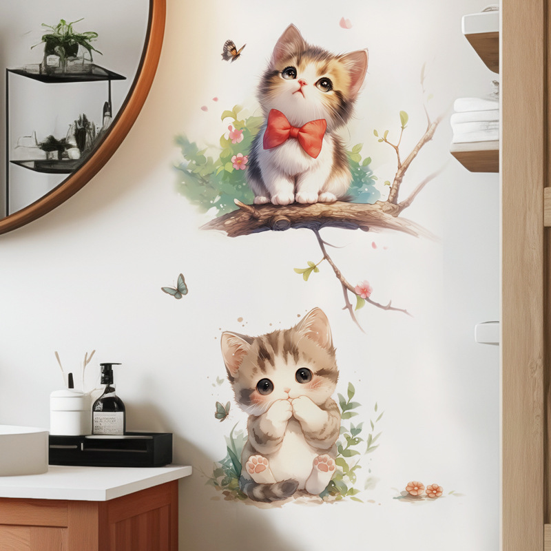 Kawaii Pastel Cat & Butterfly  – Pvc Panel Background Bewertung und Preis