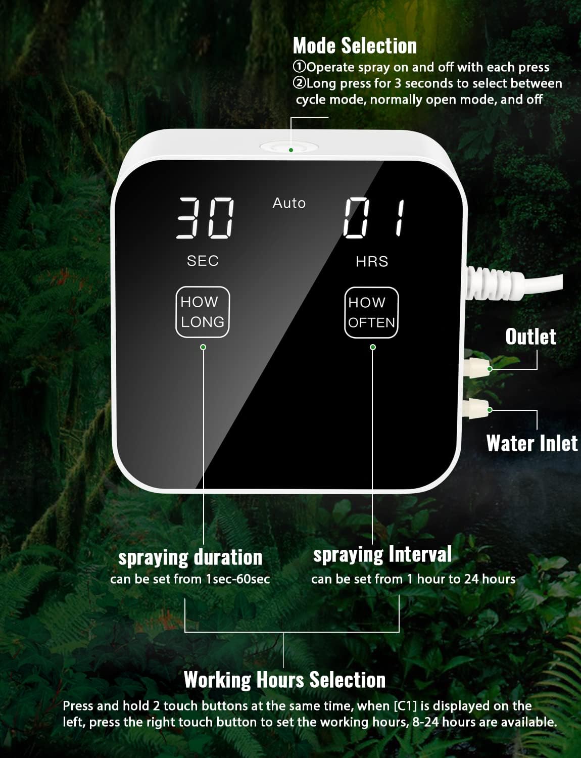 Automatic Rainforest Timing Sp – Misting Nozzle Reptile Bewertung und Preis
