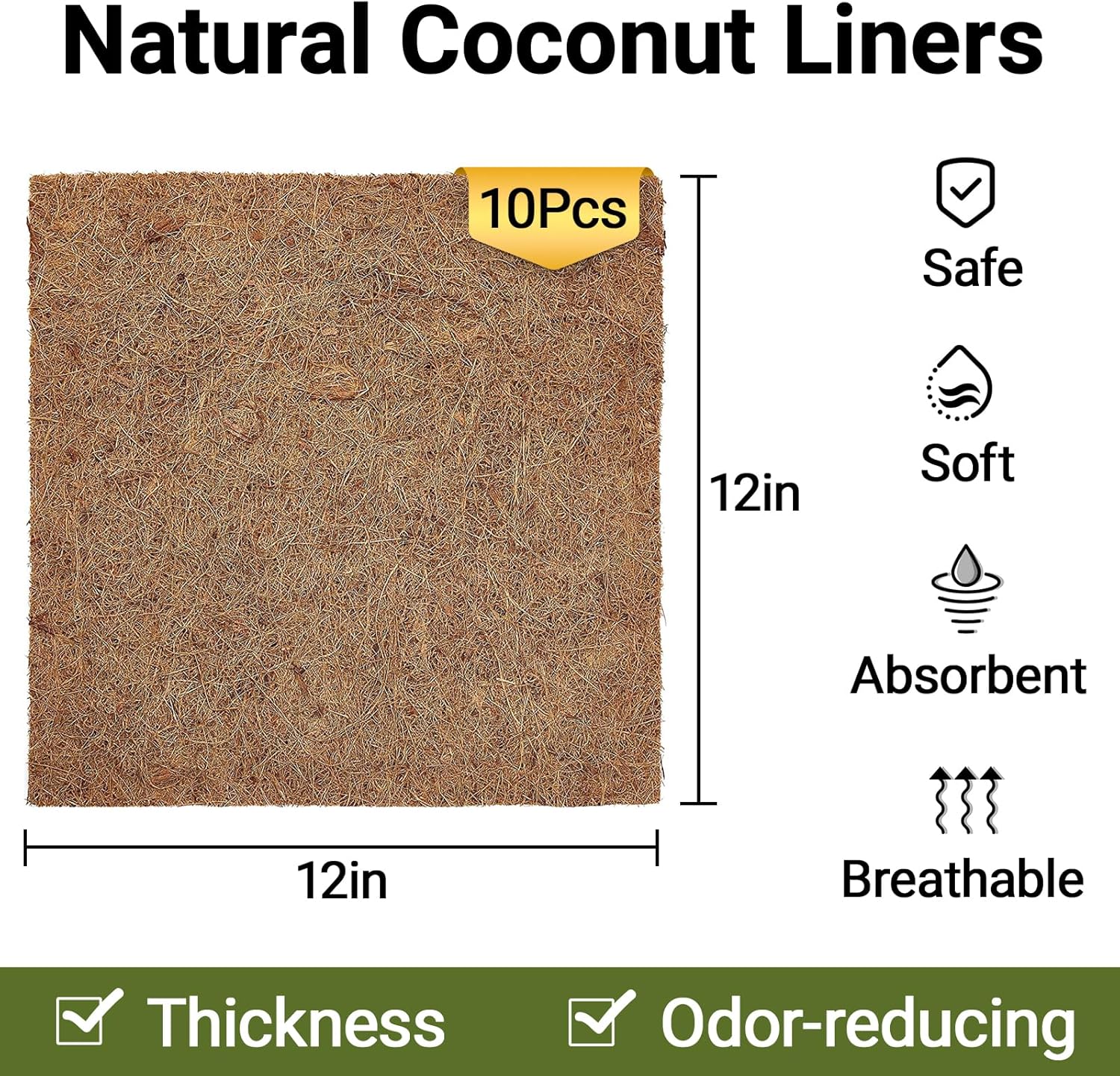 10 Pcs Reptile Carpet, 12x12 i – Substrate Coconut Fiber Bewertung und Preis