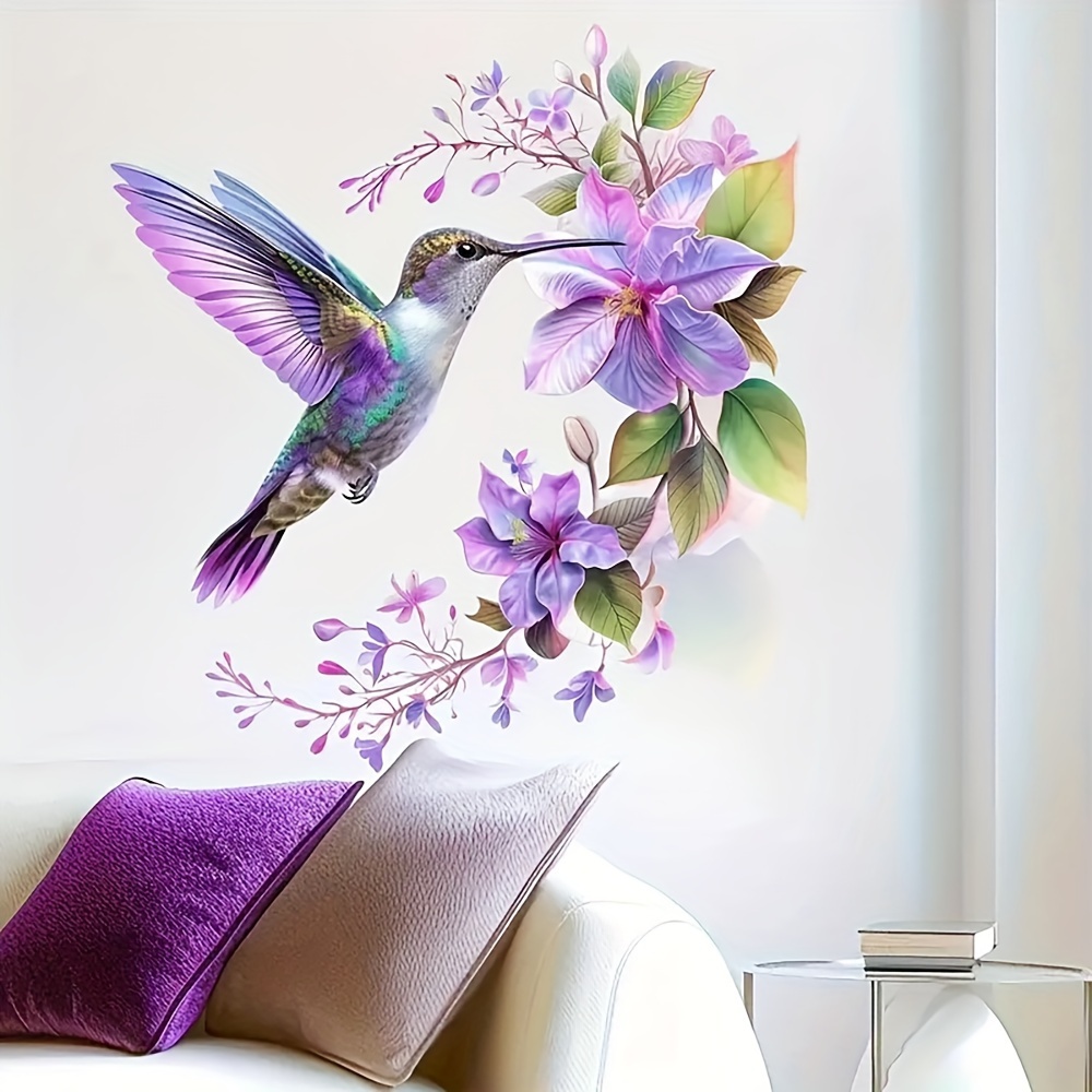 1 Purple Flower and Hummingbir – Pvc Panel Background Bewertung und Preis