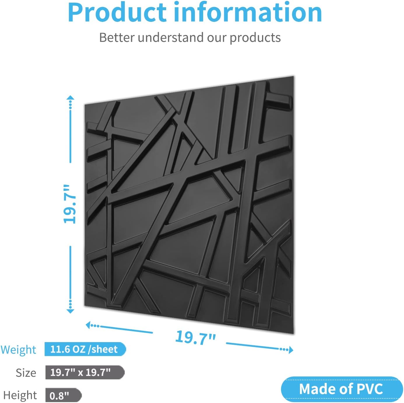 19.7x19.7in PVC Wall Panel Str – Pvc Panel Background Bewertung und Preis
