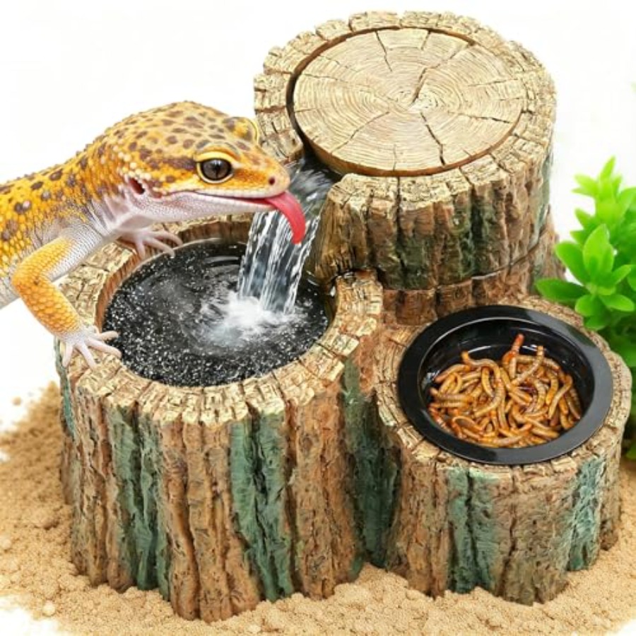 2 in 1 Reptile Water Fountain  – Water Dish Reptile Bewertung und Preis