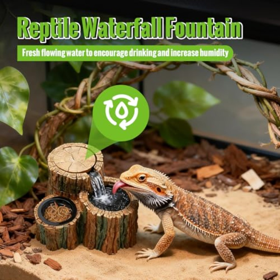 2 in 1 Reptile Water Fountain  – Water Dish Reptile Bewertung und Preis