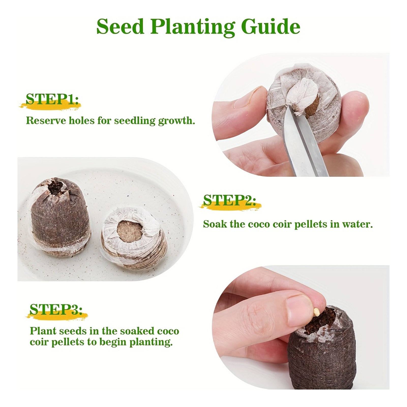 10/20/50pcs Plant Growth Bags  – Substrate Coconut Fiber Bewertung und Preis